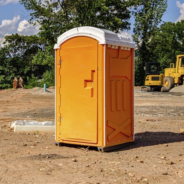 how often are the porta potties cleaned and serviced during a rental period in Lower Brule SD